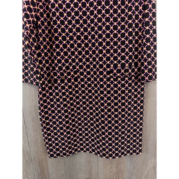 Jude Connally Sabine Dress XL Black Pink Circle Print - Picture 2 of 6